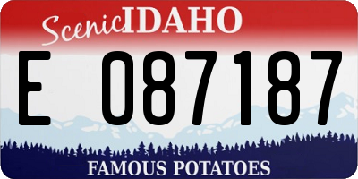 ID license plate E087187