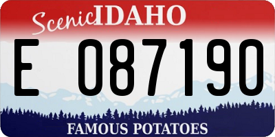 ID license plate E087190
