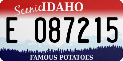 ID license plate E087215