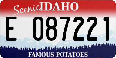 ID license plate E087221