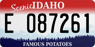 ID license plate E087261