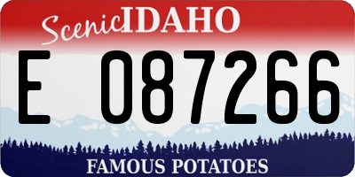 ID license plate E087266