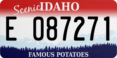ID license plate E087271