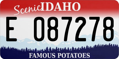ID license plate E087278