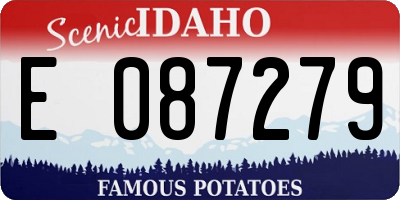 ID license plate E087279