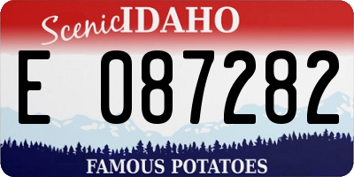 ID license plate E087282