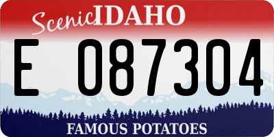ID license plate E087304