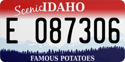 ID license plate E087306