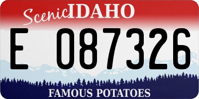 ID license plate E087326