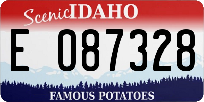 ID license plate E087328