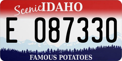 ID license plate E087330