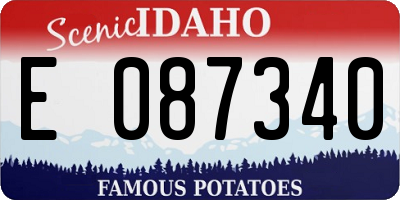 ID license plate E087340