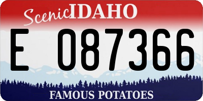 ID license plate E087366