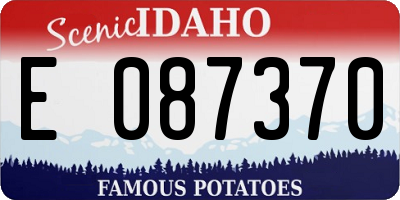 ID license plate E087370