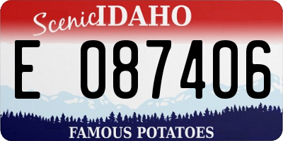 ID license plate E087406