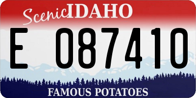 ID license plate E087410