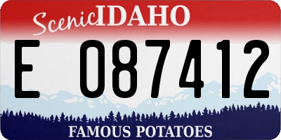ID license plate E087412