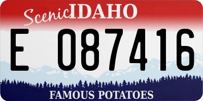 ID license plate E087416