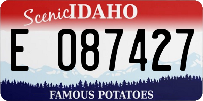 ID license plate E087427