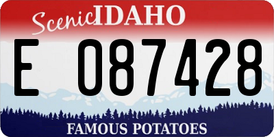ID license plate E087428