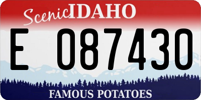 ID license plate E087430