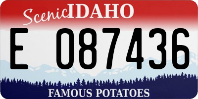 ID license plate E087436