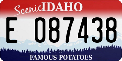ID license plate E087438
