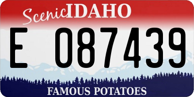 ID license plate E087439