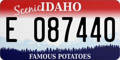 ID license plate E087440