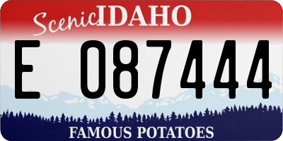 ID license plate E087444
