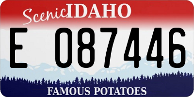 ID license plate E087446