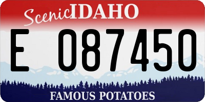 ID license plate E087450