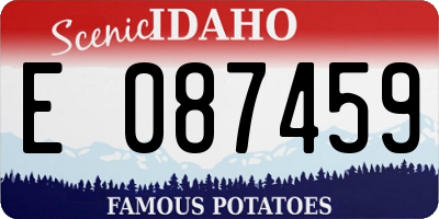 ID license plate E087459