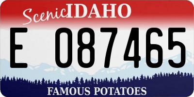 ID license plate E087465