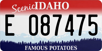ID license plate E087475