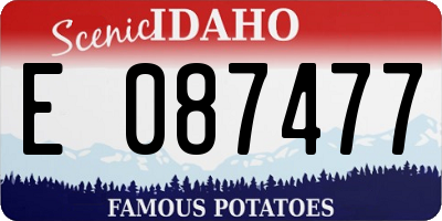 ID license plate E087477