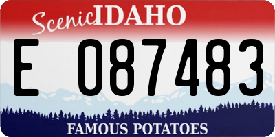 ID license plate E087483