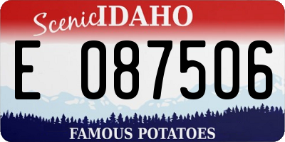 ID license plate E087506