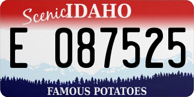 ID license plate E087525