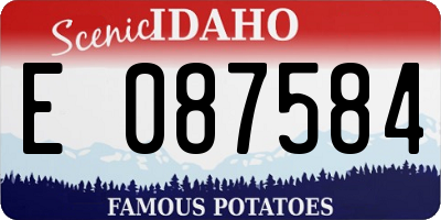 ID license plate E087584