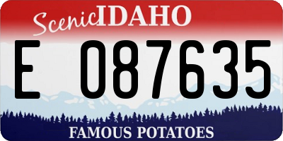 ID license plate E087635