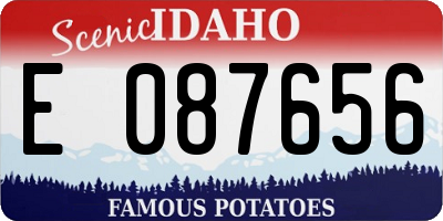 ID license plate E087656