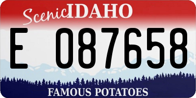 ID license plate E087658