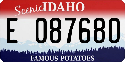 ID license plate E087680