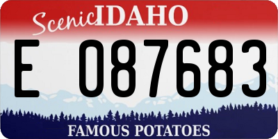 ID license plate E087683