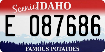 ID license plate E087686