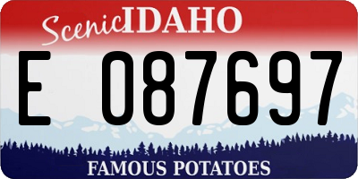 ID license plate E087697