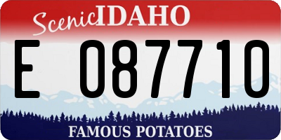 ID license plate E087710