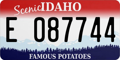 ID license plate E087744