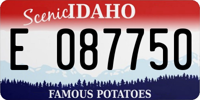 ID license plate E087750